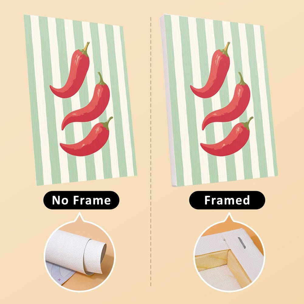 No frame vs. framed canvas