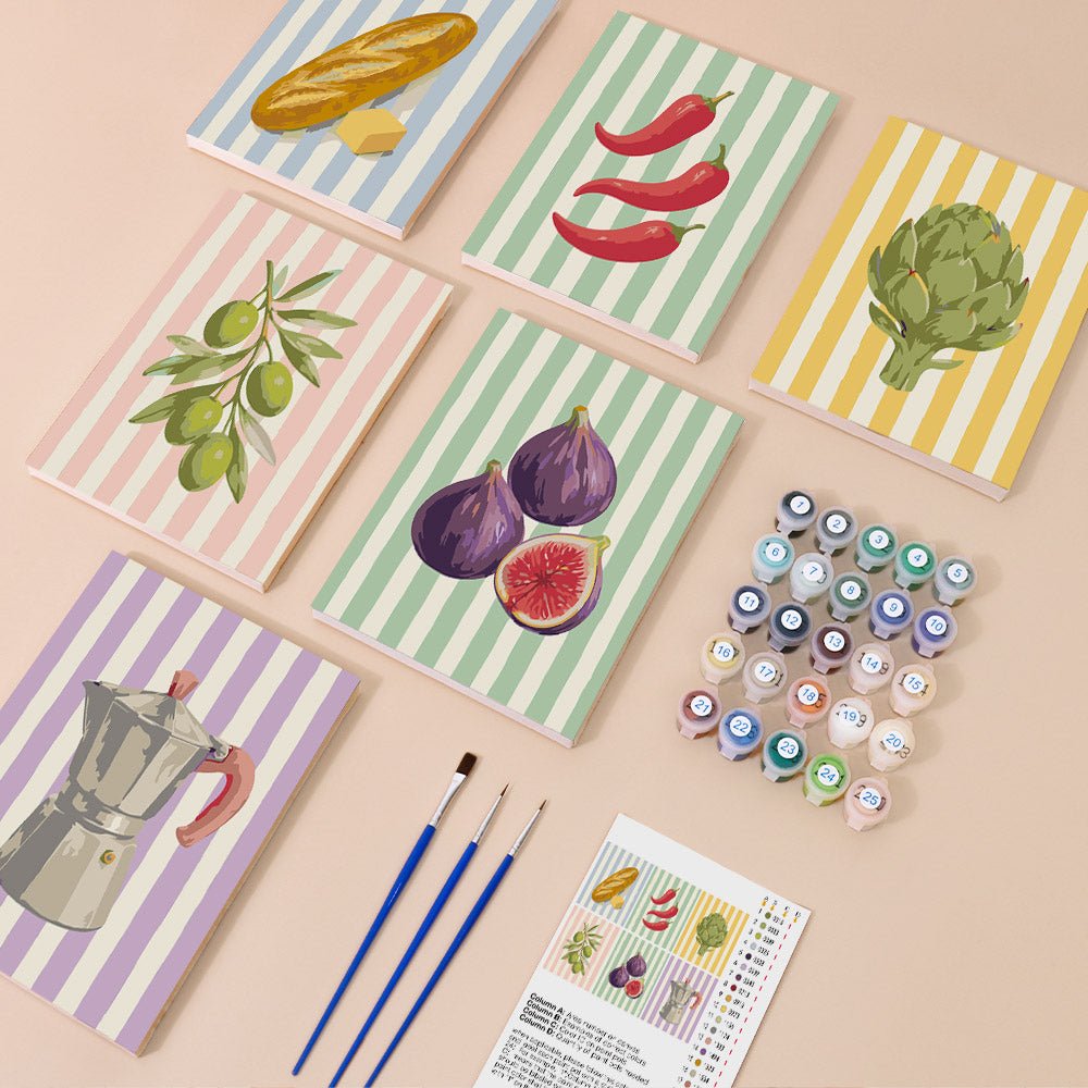Everything in the Market Stripes mini painting kit
