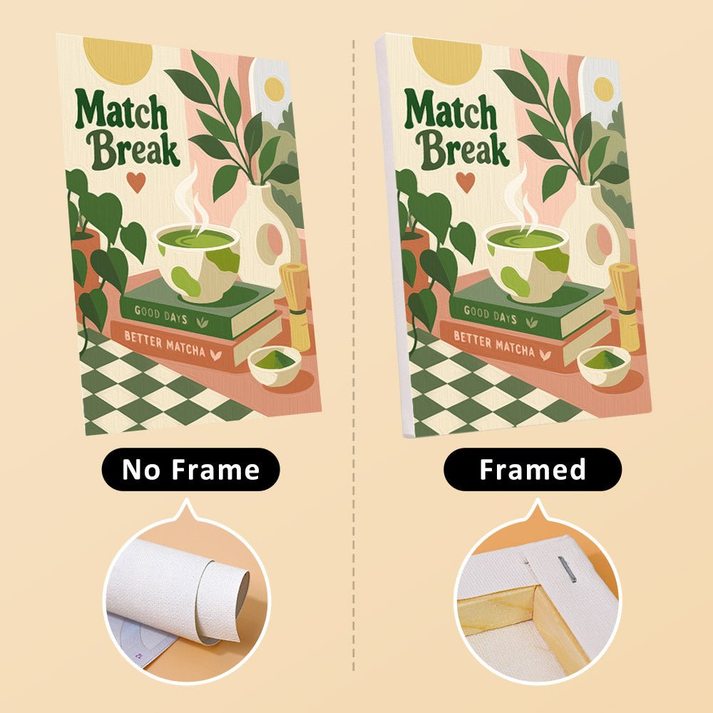 No frame vs. framed canvas