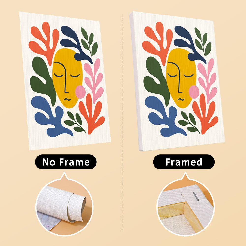 No frame vs. framed canvas