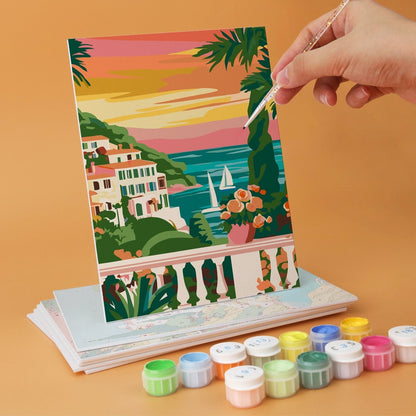 Mediterranean Escapes – Set of 6 Mini Paintings - Judy Paint