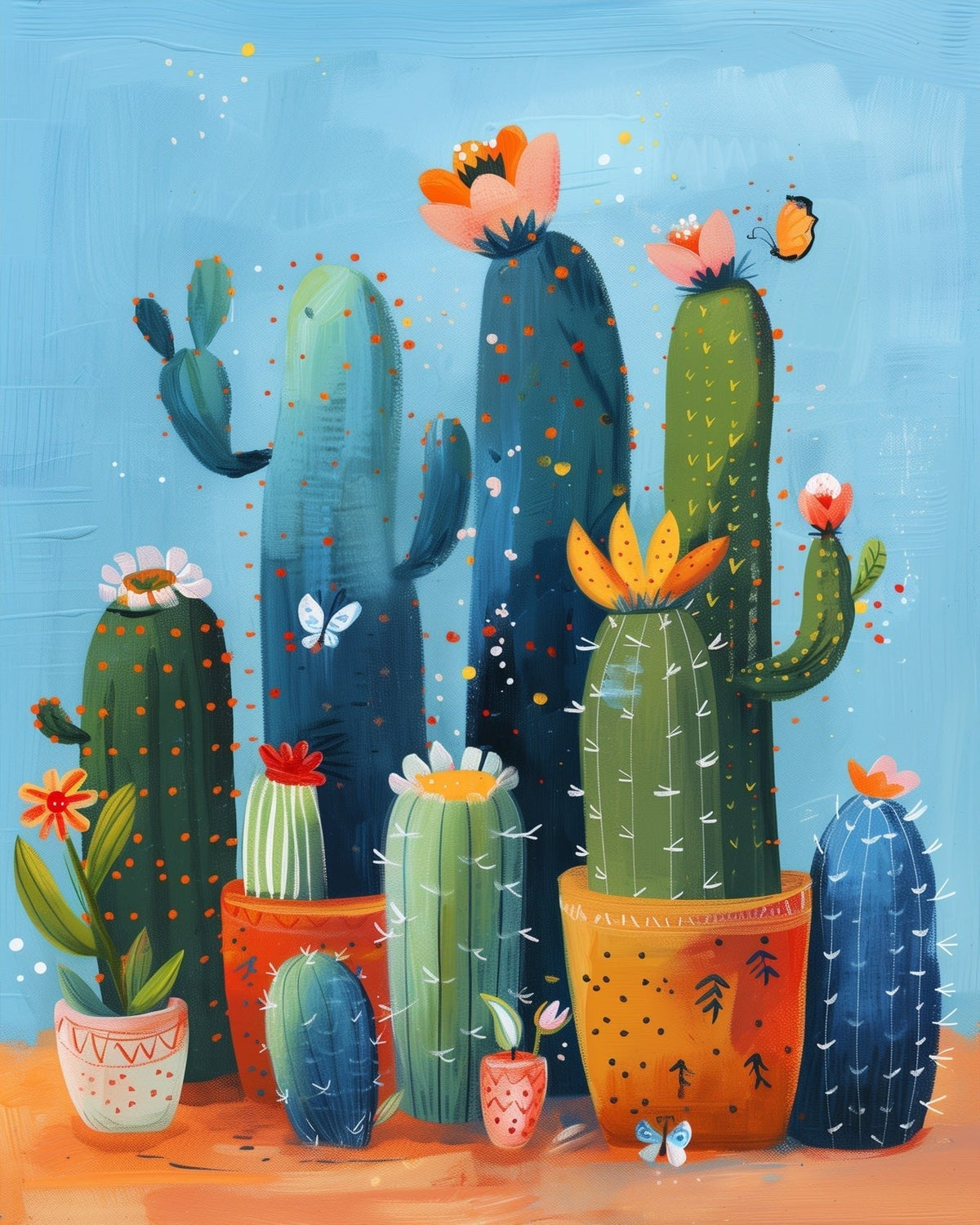 Mexican Cactus Art - Judy Paint