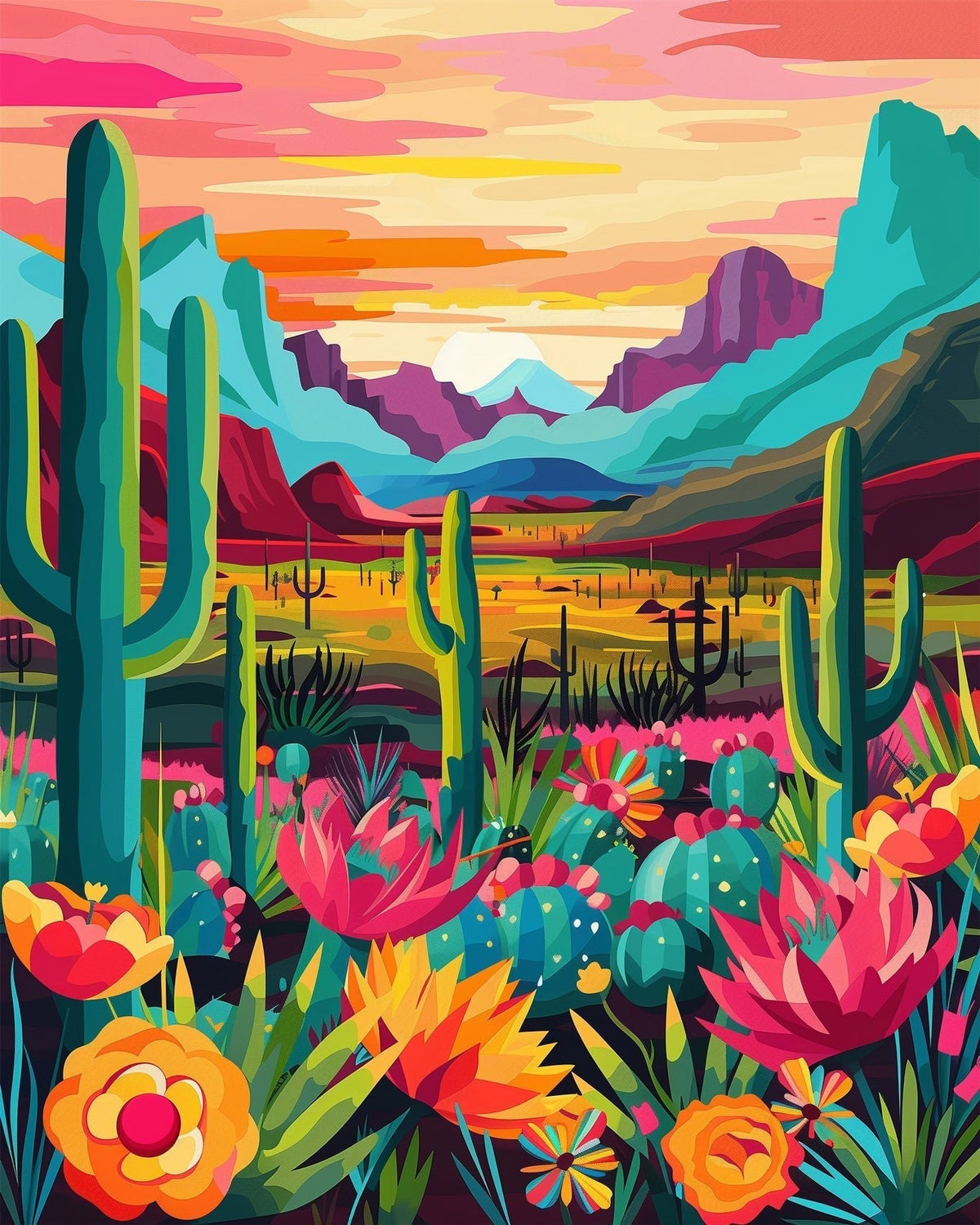 Mexican Cactus Landscape - Judy Paint