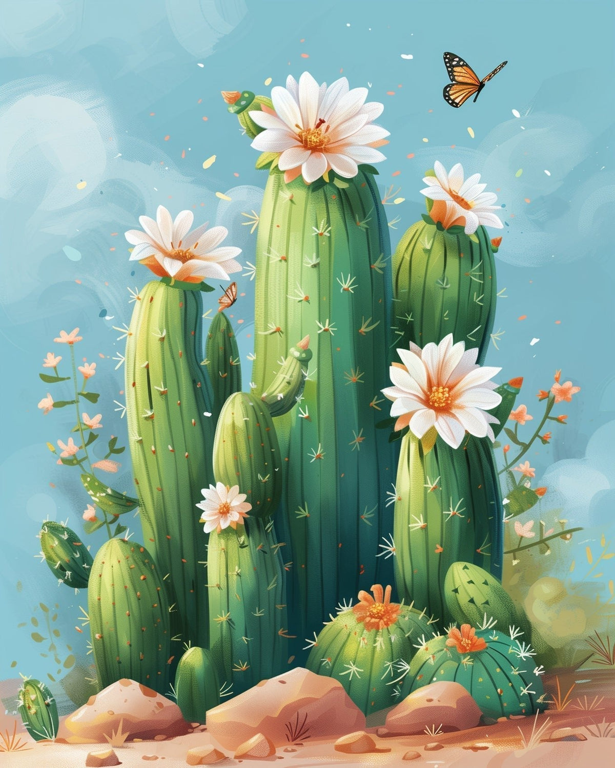 Mexican Cactus Landscape - Judy Paint