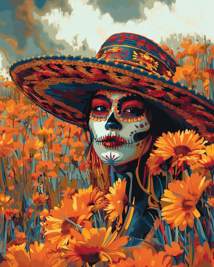 Mexican Flower Person - Judy Paint