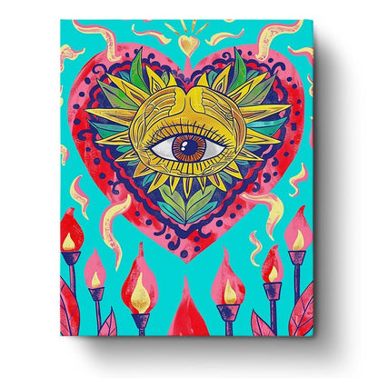Mexican Heart Art - Judy Paint