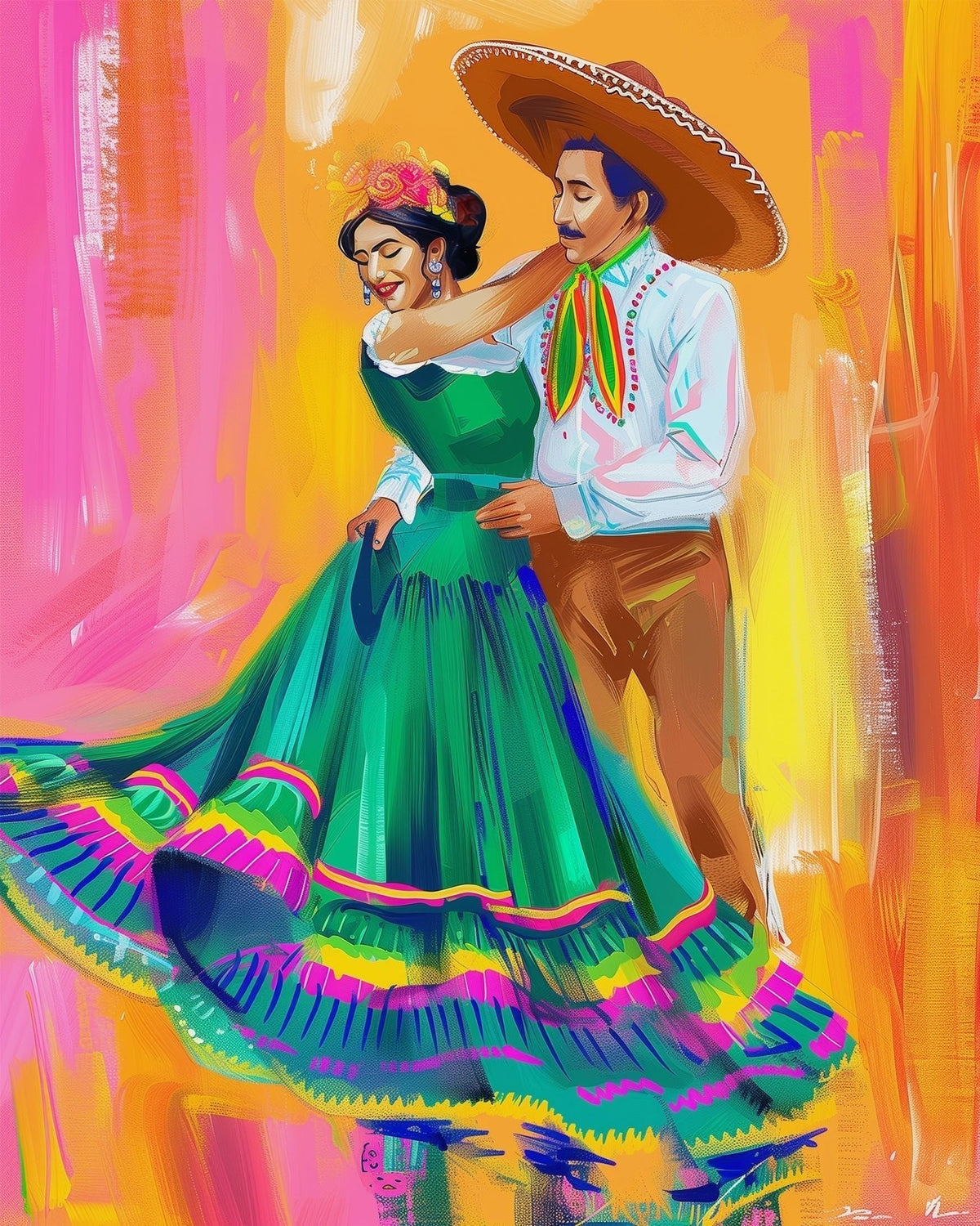 Mexican Traditional Dance - Judy Paint