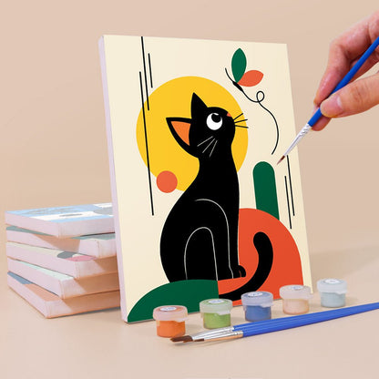 Mid-Century Cats mini painting set