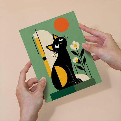 Mid-Century Cats mini painting set