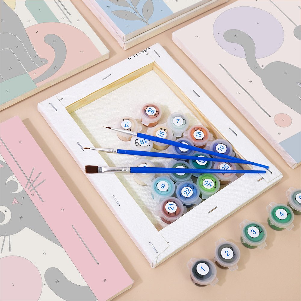 Mid-Century Cats mini painting set