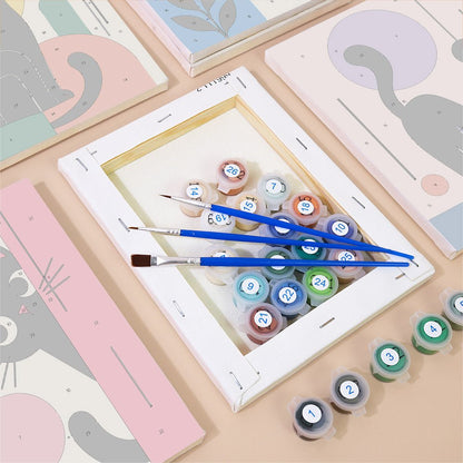 Mid-Century Cats mini painting set