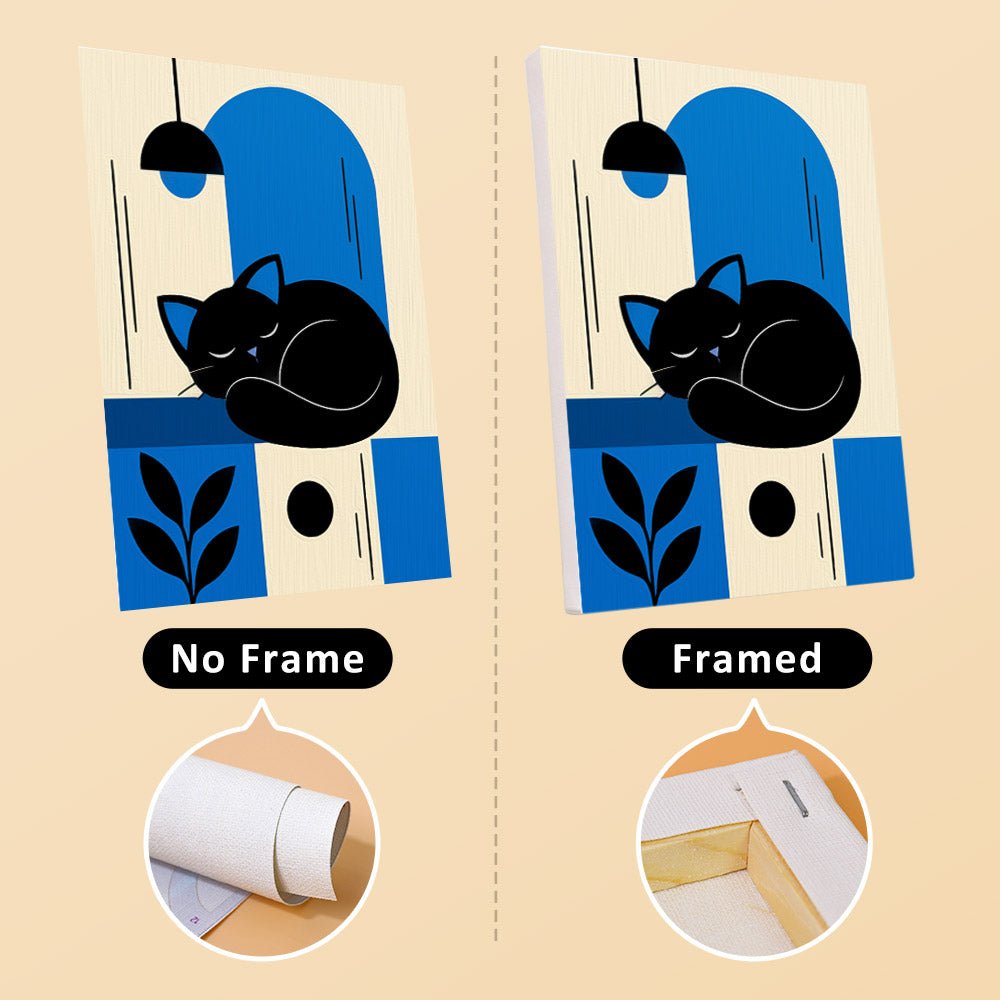 No frame vs. framed canvas