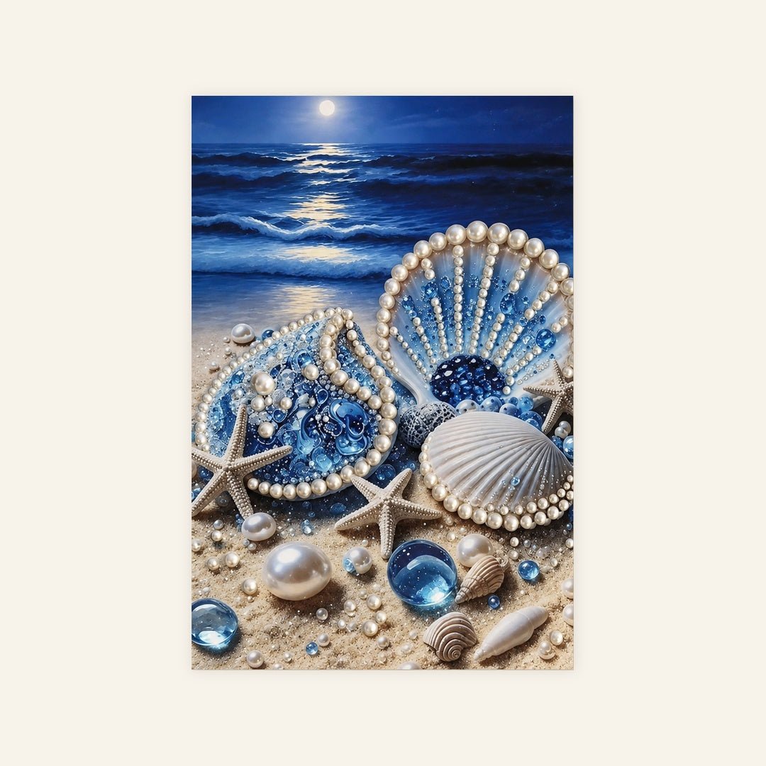 Midnight Treasures of the Tide – Pearl Painting - Judy Paint