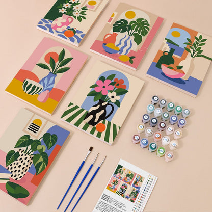 Everything in the Mod Plant Corners mini painting kit
