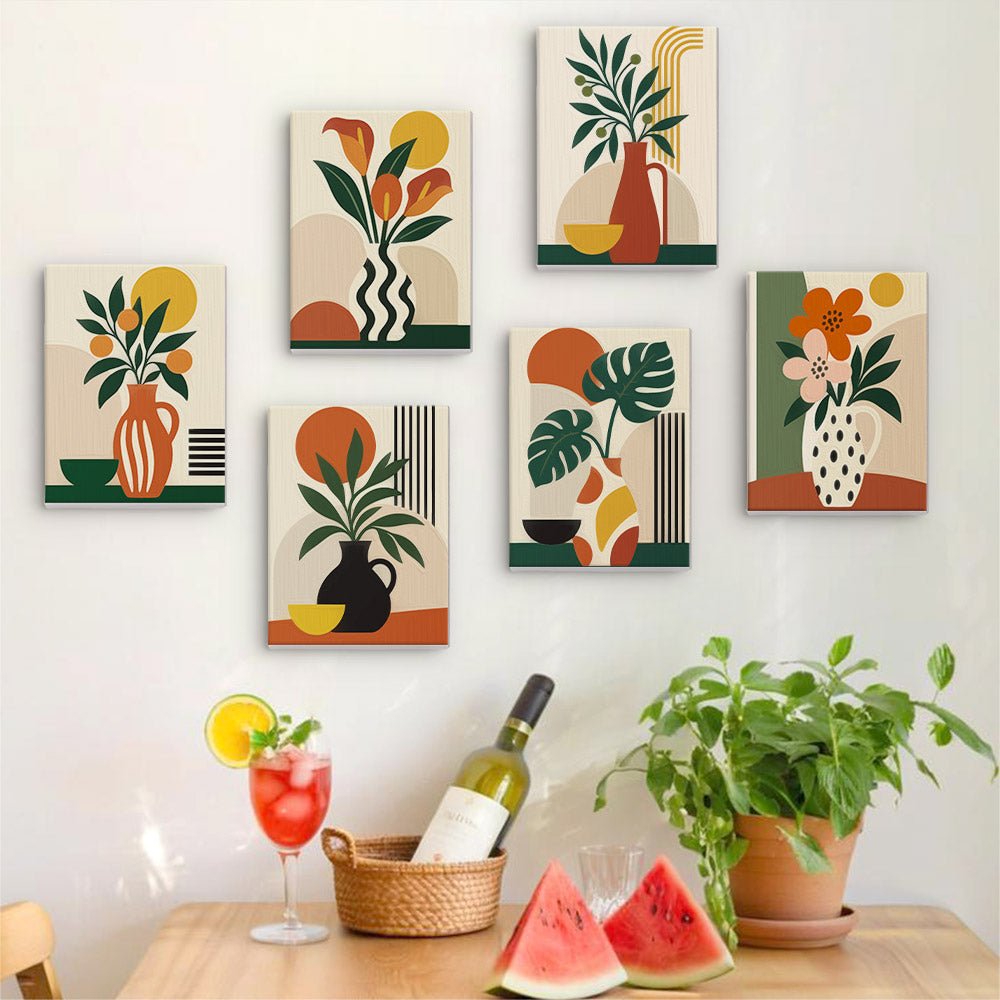 Modern Vase Abstracts mini painting set