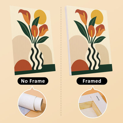 No frame vs. framed canvas