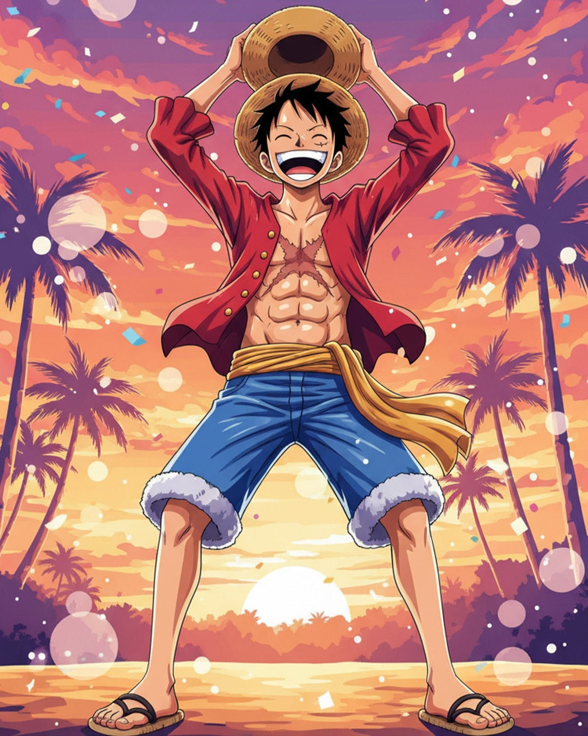 Monkey D. Luffy's Joyful Beach - Anime - Judy Paint