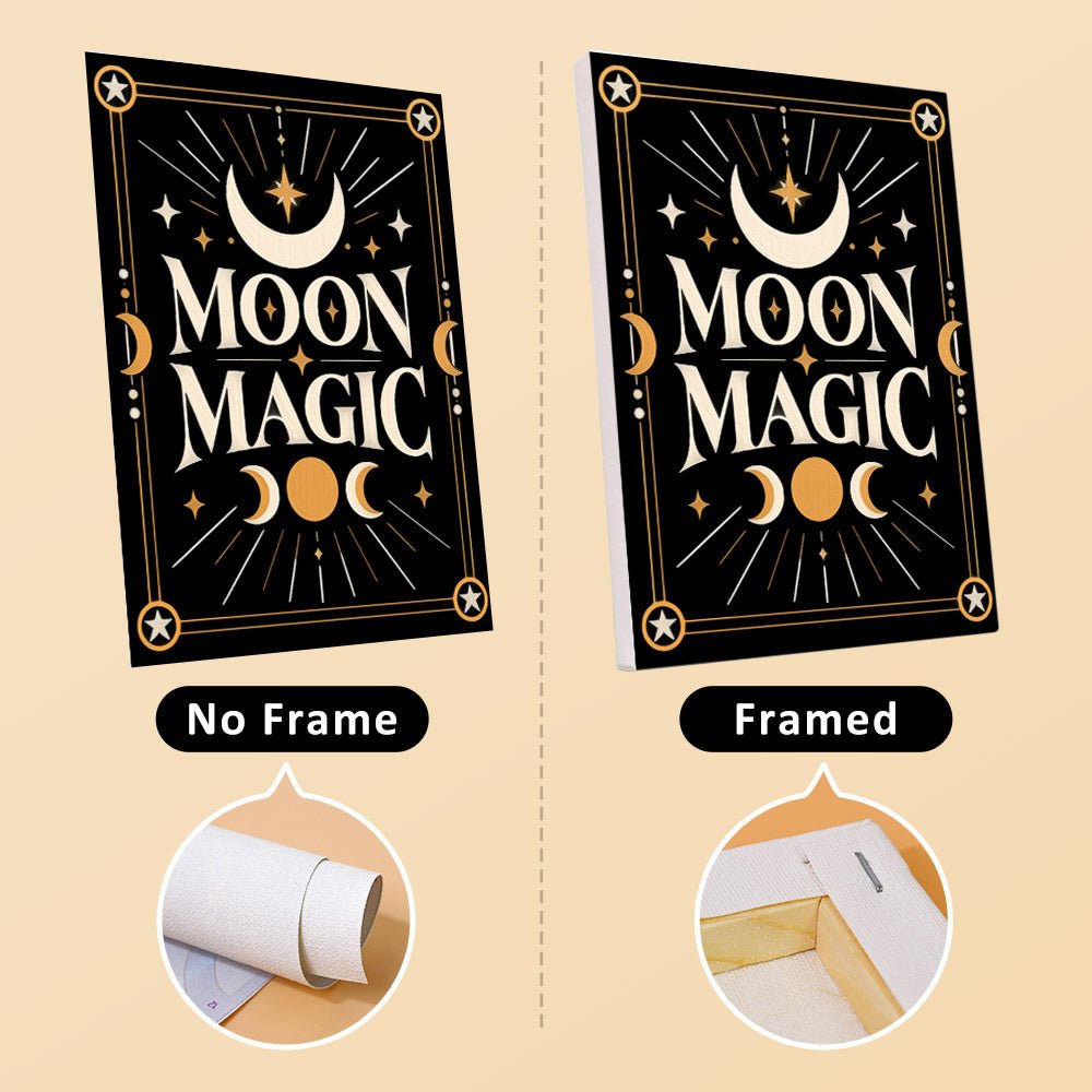 No frame vs. framed canvas