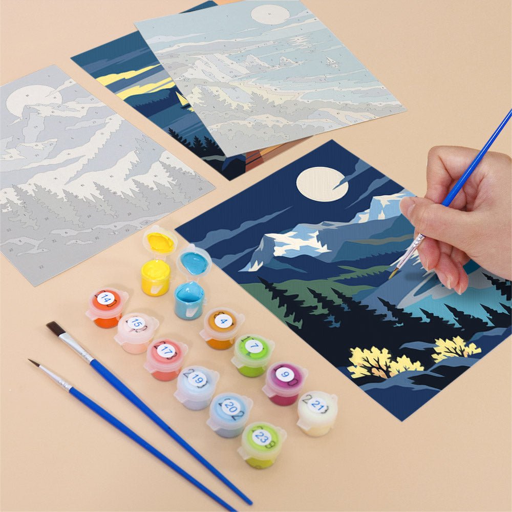 Moonlit Landscapes mini painting set