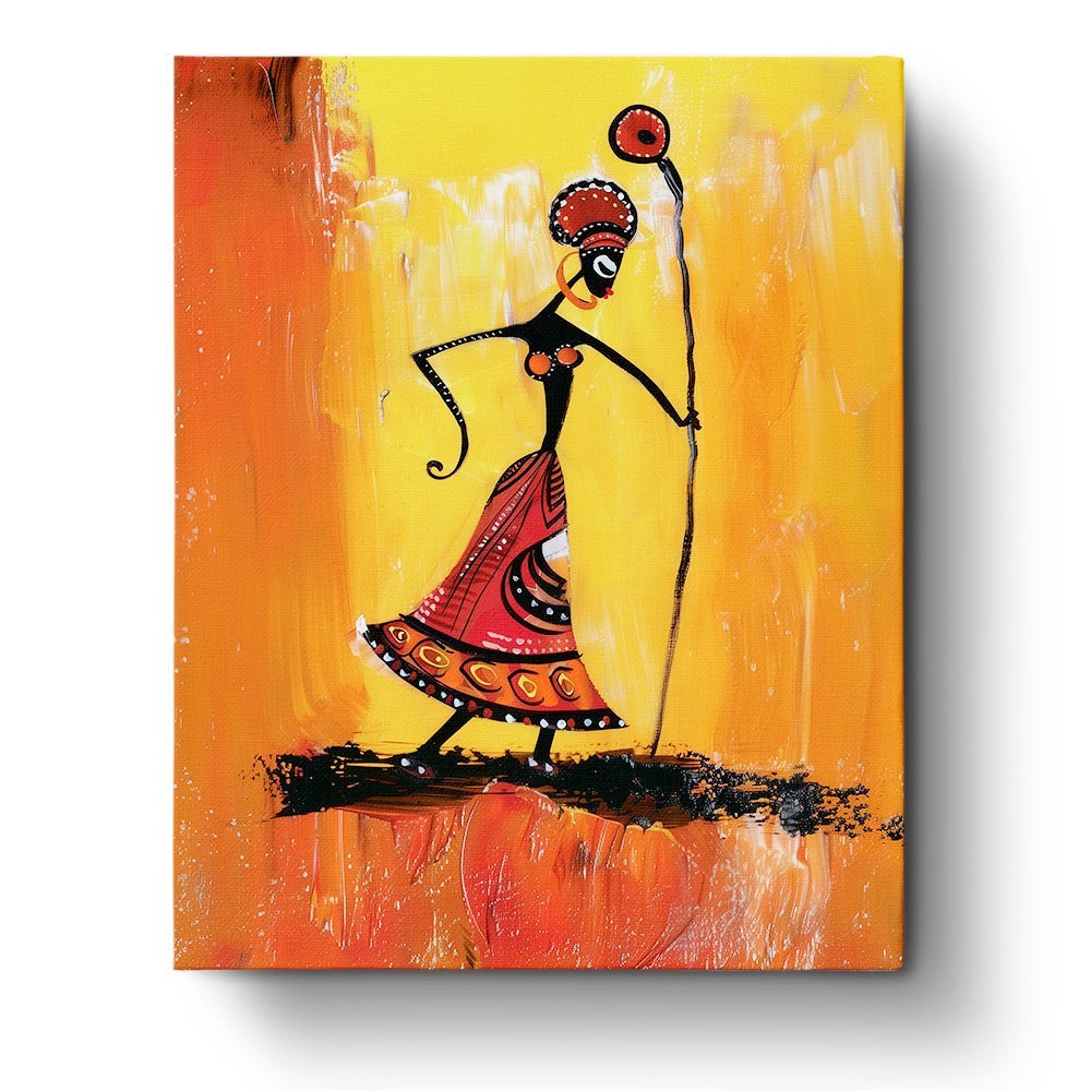Mystical African Woman with Enchanted Staff - Judy Paint