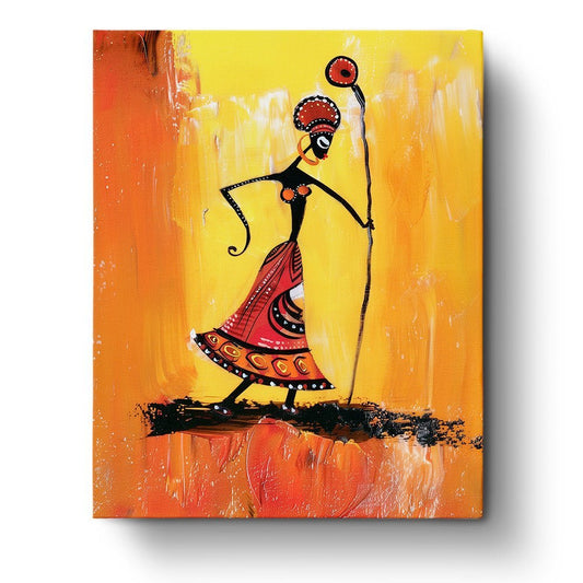 Mystical African Woman with Enchanted Staff - Judy Paint