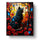 Mystical Black Cat and Roses - Halloween