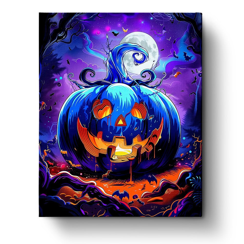 Mystical Moonlit Pumpkin - Halloween - Judy Paint