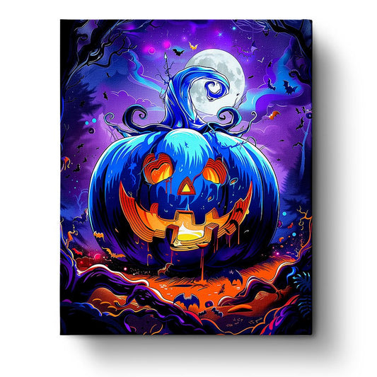 Mystical Moonlit Pumpkin - Halloween - Judy Paint