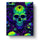 Neon Skull with Spider - Halloween