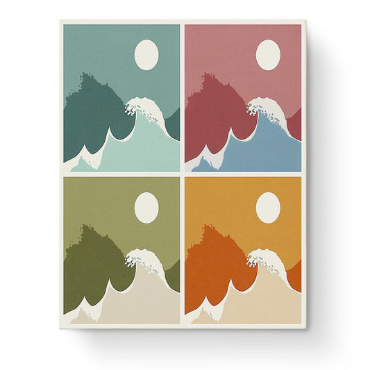 Ocean Waves Quad - Minimalistic - Judy Paint