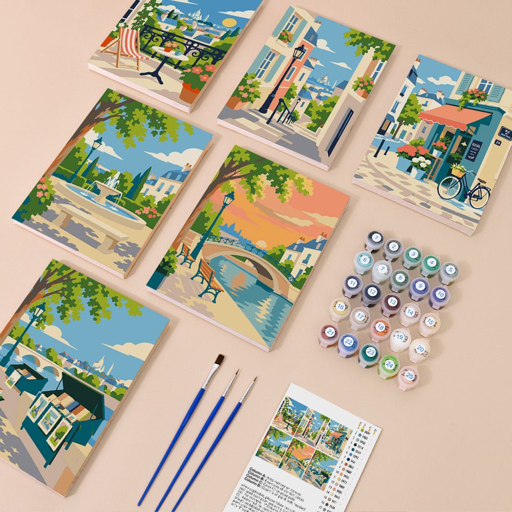 Everything in the Old Town Strolls mini painting kit