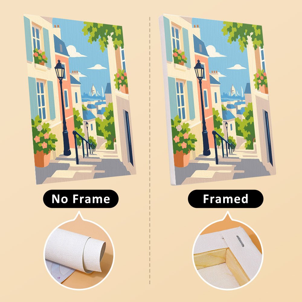 No frame vs. framed canvas