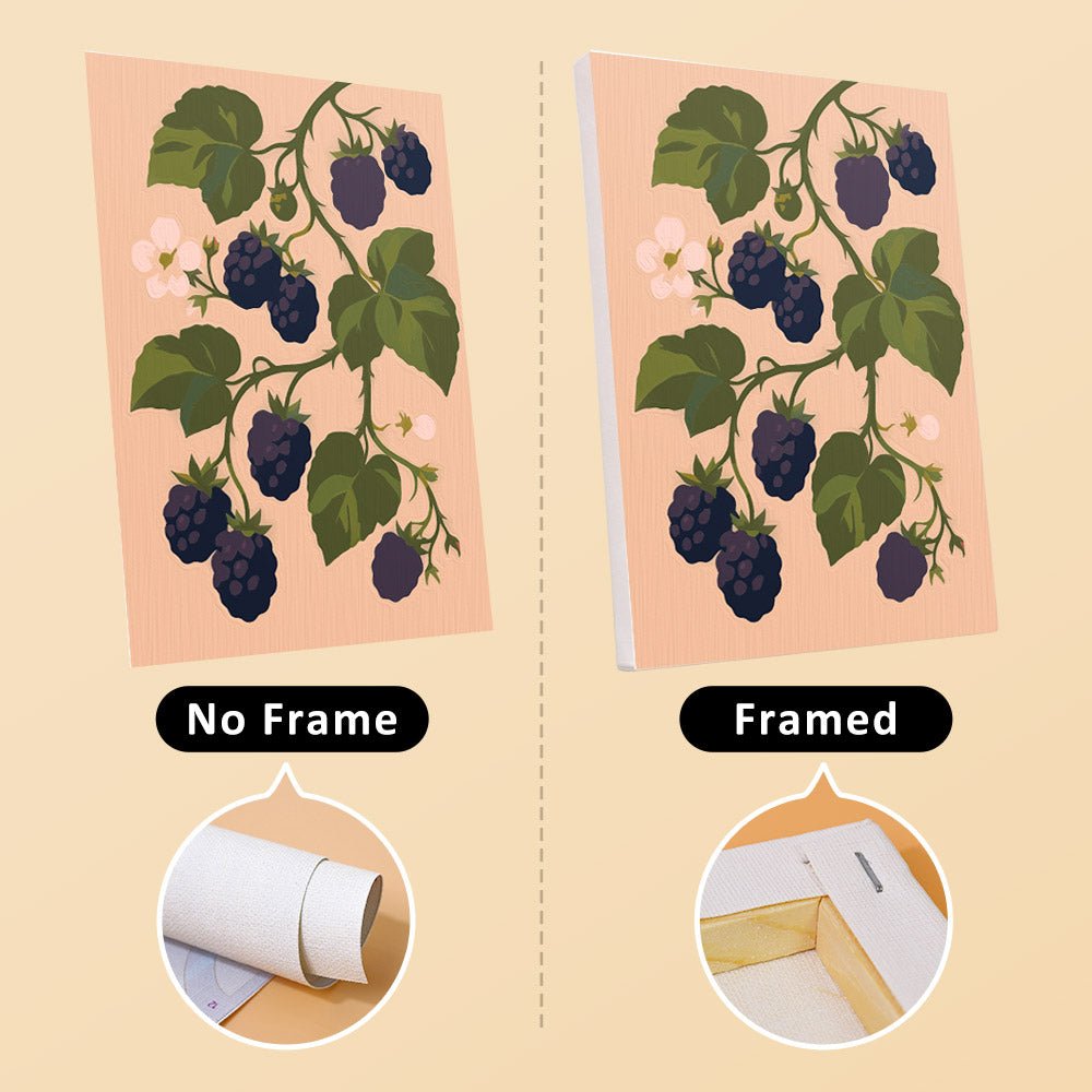 No frame vs. framed canvas