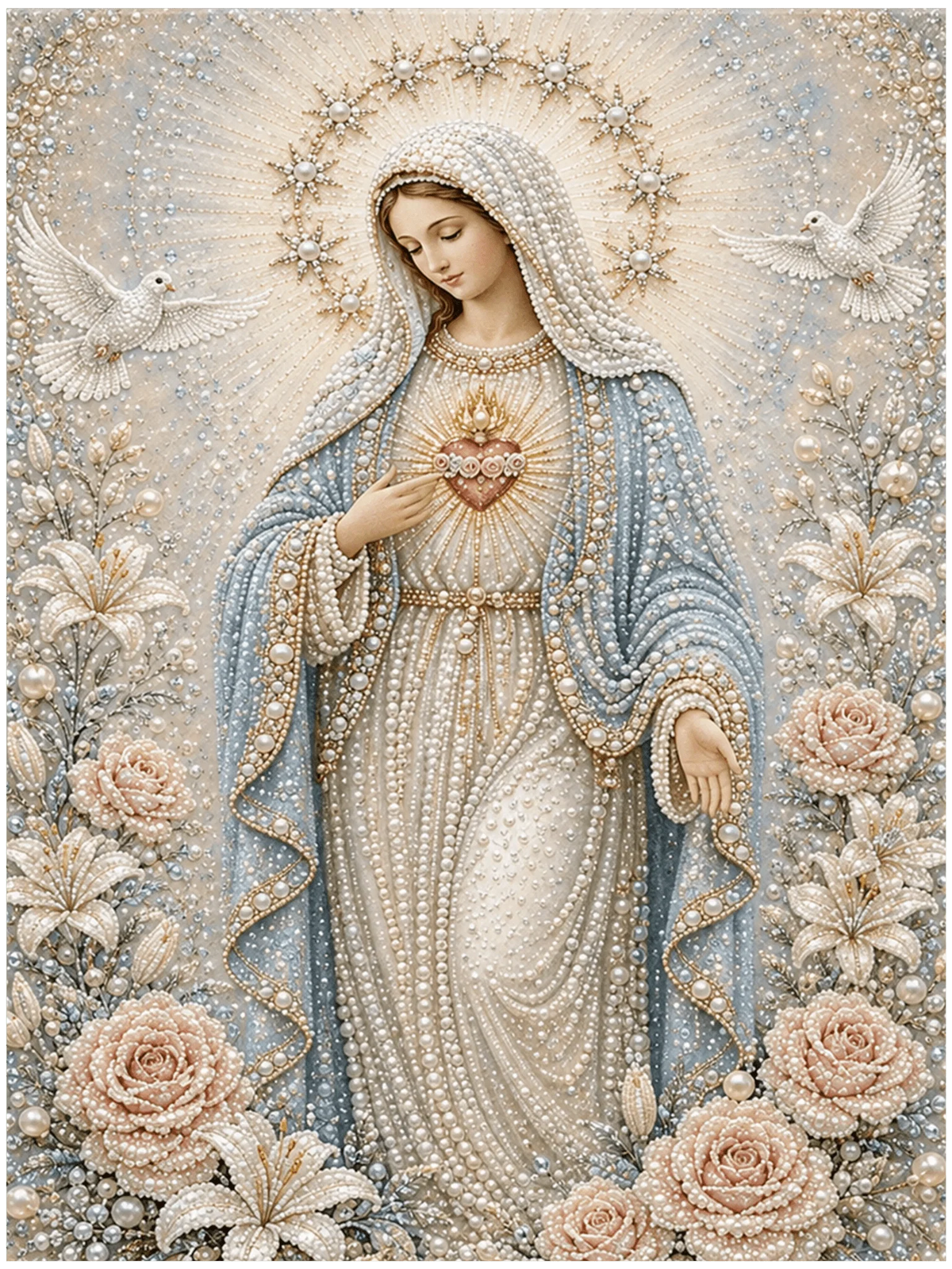 Our Lady of Sacred Grace - Pearl Painting - Judy Paint