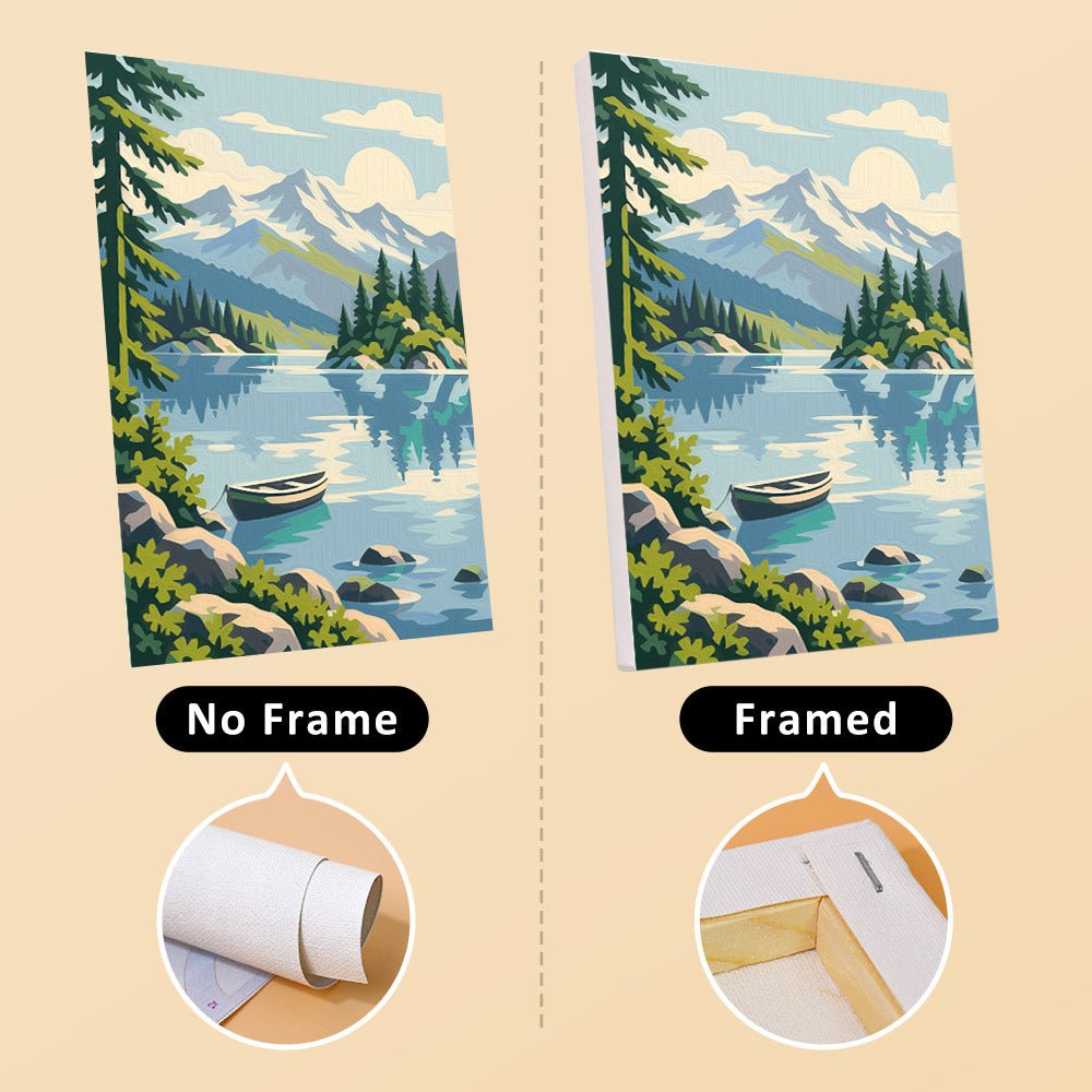 No frame vs. framed canvas