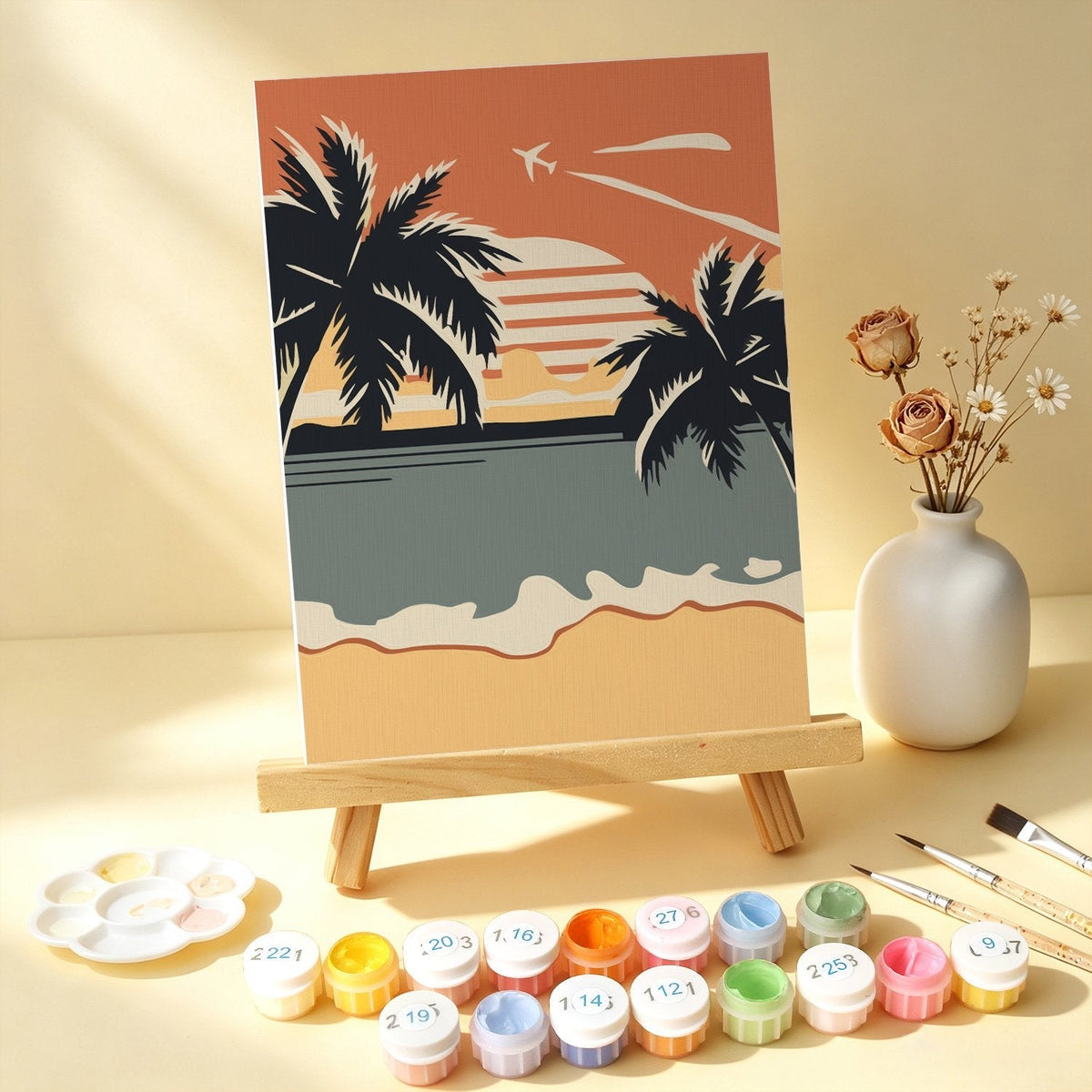 Palm Coast Getaway – Set of 6 Mini Paintings - Judy Paint