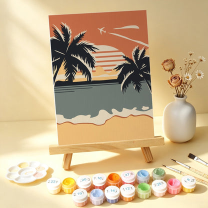 Palm Coast Getaway – Set of 6 Mini Paintings - Judy Paint