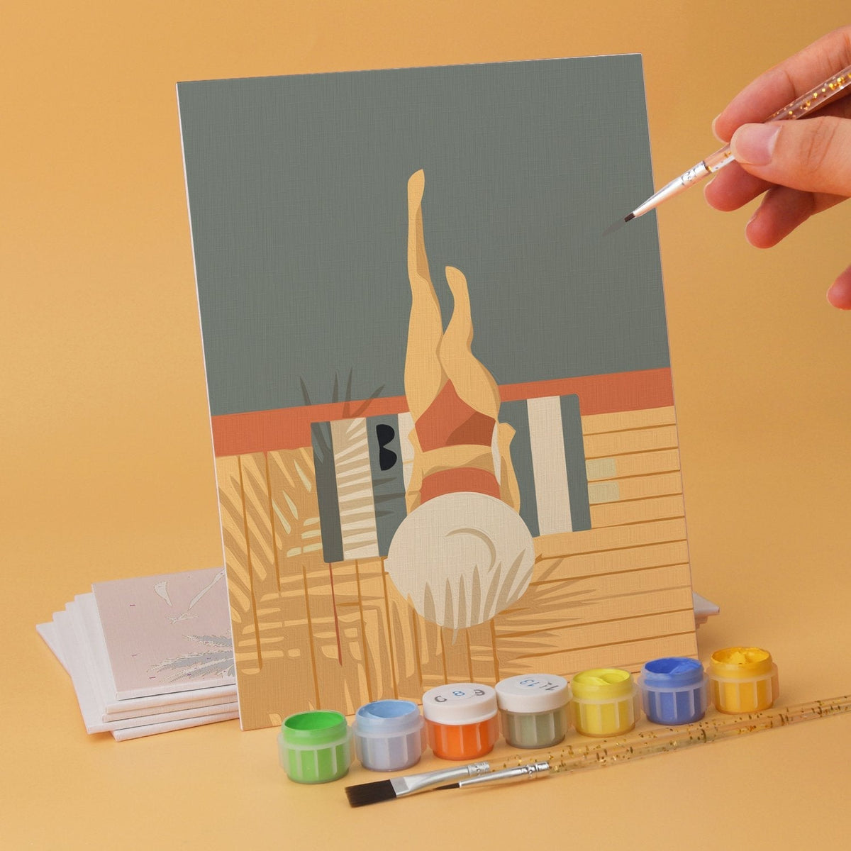 Palm Coast Getaway – Set of 6 Mini Paintings - Judy Paint
