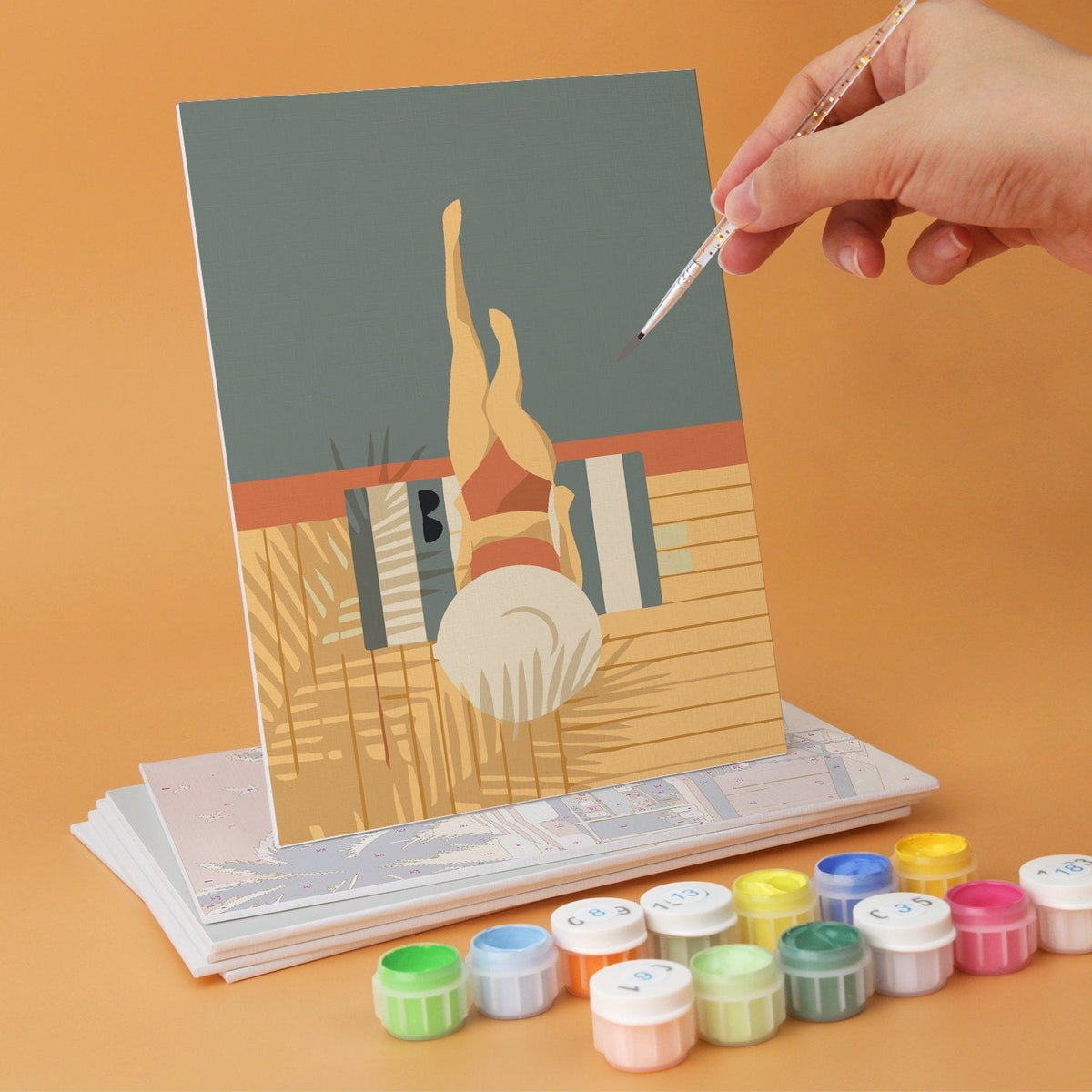 Palm Coast Getaway – Set of 6 Mini Paintings - Judy Paint