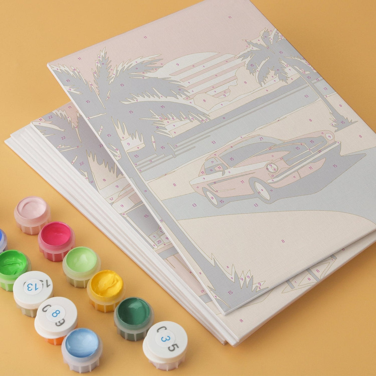 Palm Coast Getaway – Set of 6 Mini Paintings - Judy Paint