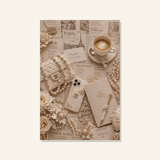 Parisian Pearl Elegance - Pearl Painting - Judy Paint