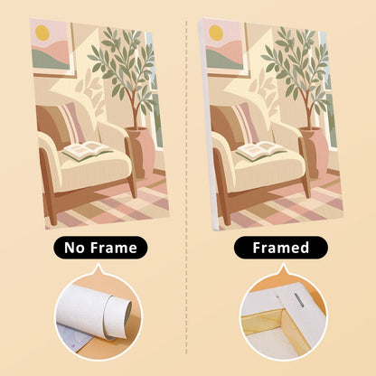 No frame vs. framed canvas