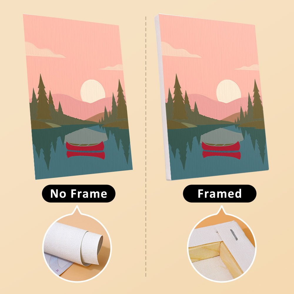 No frame vs. framed canvas