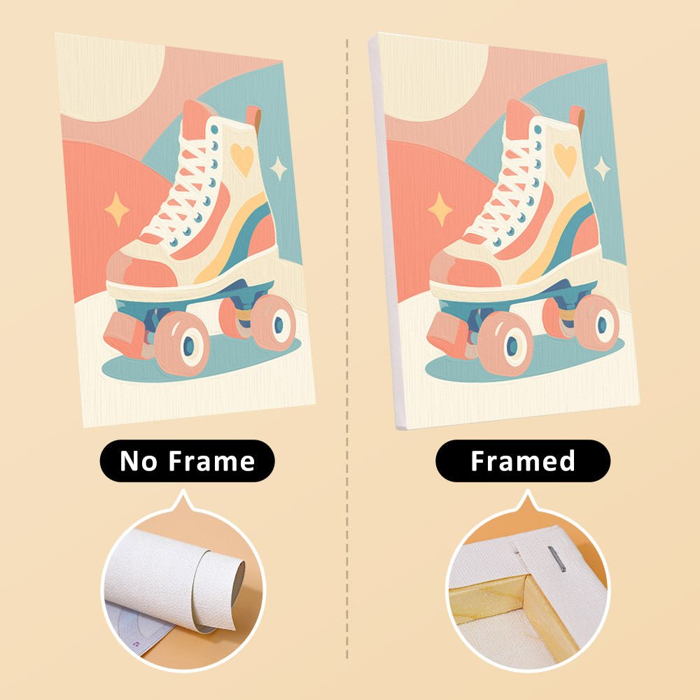 No frame vs. framed canvas