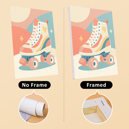 No frame vs. framed canvas