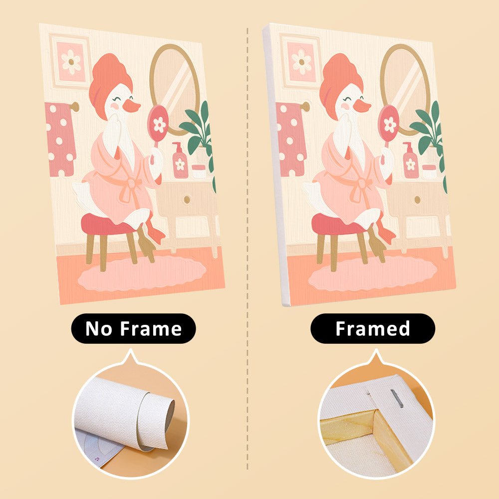 No frame vs. framed canvas