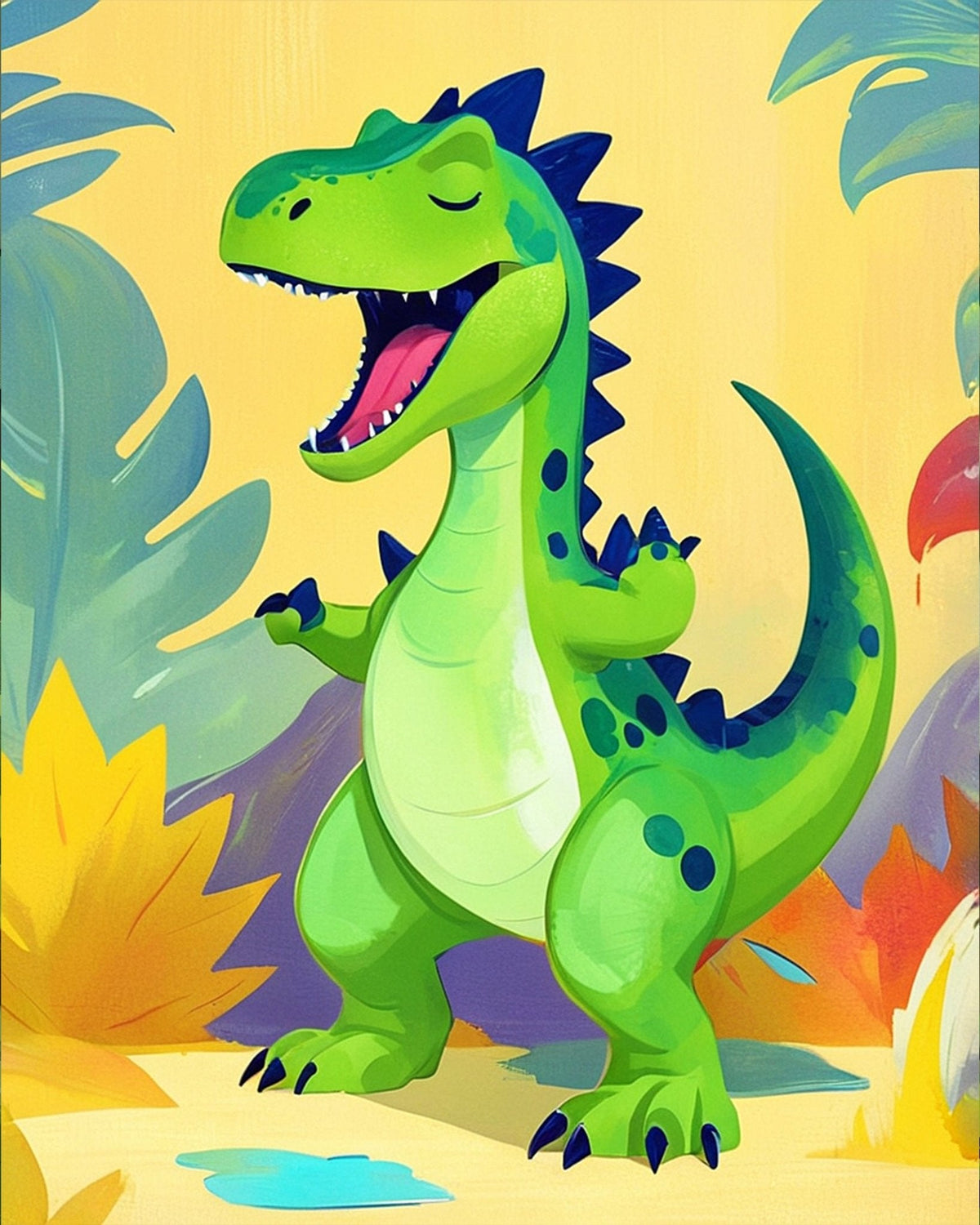 Playful Dinosaur Adventure - Kids - Judy Paint