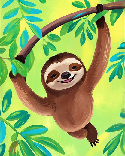 Playful Sloth Adventure - Kids - Judy Paint