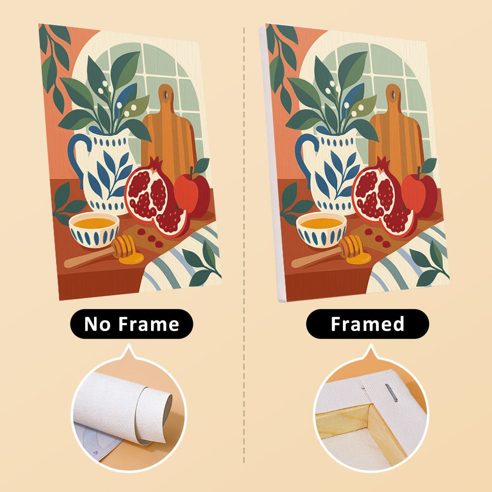 No frame vs. framed canvas