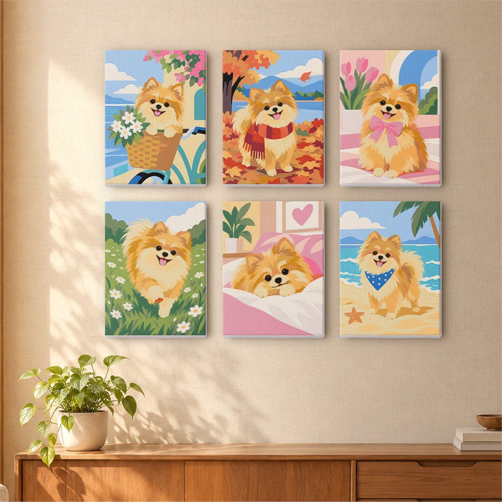 Pomeranian Love mini painting set